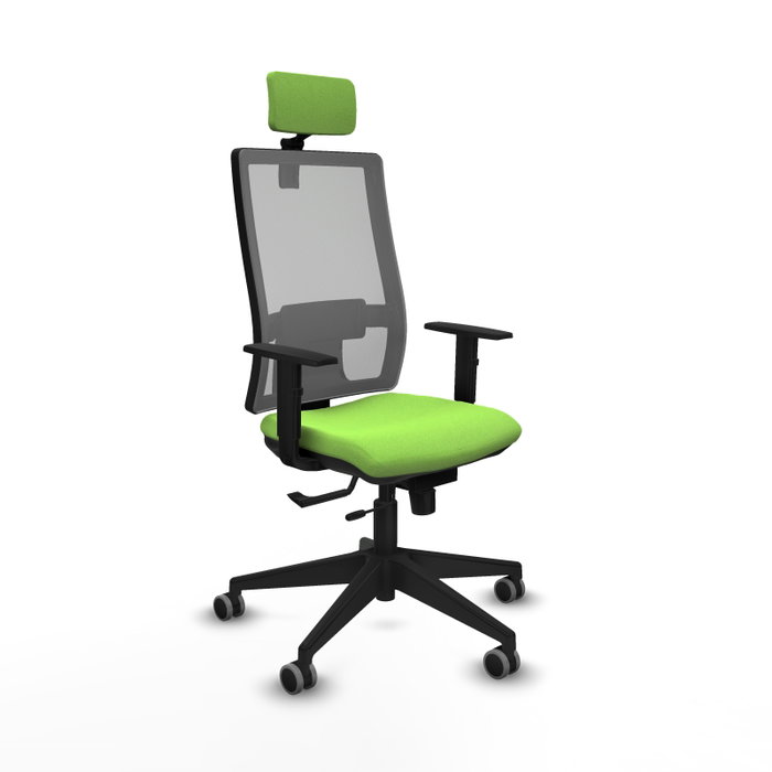 PIQUERAS Y CRESPO Silla de oficina Horna con mecanismo Sincro/Traslack, Tela Pistacho y Malla Gris PIQUERAS Y CRESPO Silla de oficina Horna con mecanismo Sincro/Traslack, Tela Pistacho y Malla Gris