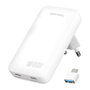 4smarts Netzladegert FlatPlug Slim Dual 45W GaN 2C Blanco