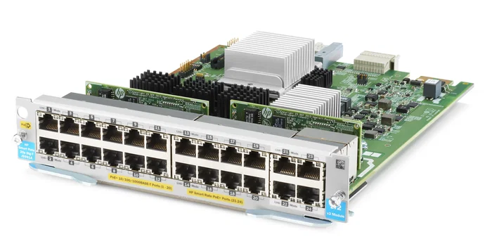 HP Enterprise HPE Aruba Networking 20p 10/100/1000BASE-T PoE+ / 4p 1/2.5/5/10GBASE-T PoE+ MACsec v3 zl2 Module