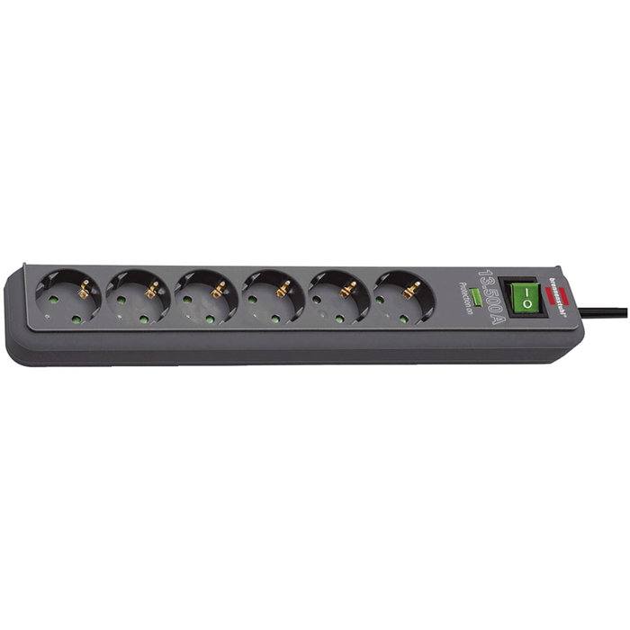 Brennenstuhl Eco-Line Regleta de protección contra sobretensiones 6 salidas 5 m Antracita Brennenstuhl Eco-Line Regleta de protección contra sobretensiones 6 salidas 5 m Antracita