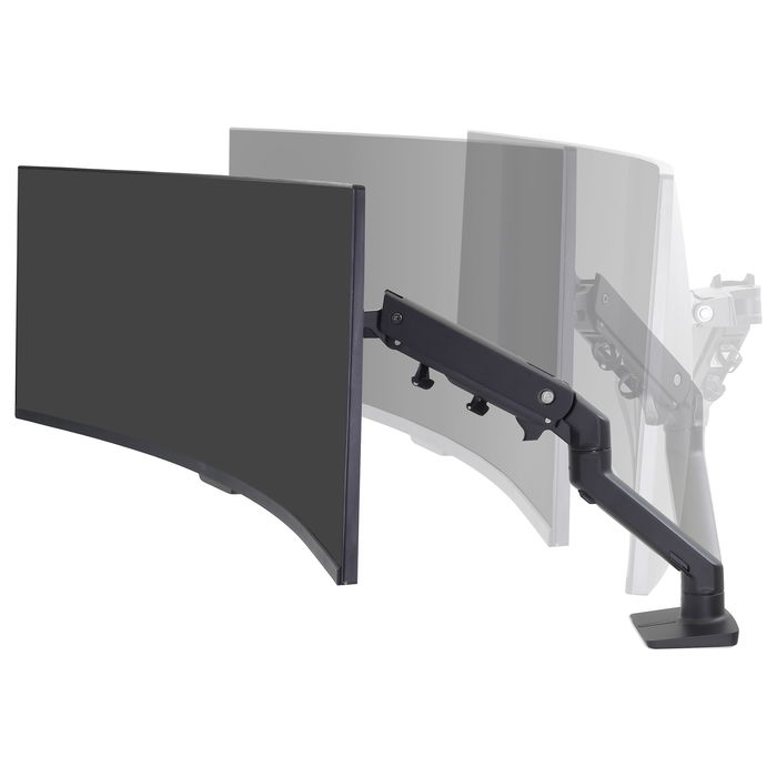 Ergotron HX Monitor Arm Desk Mount - Soporte de Pantalla con Pivote HD, Color Negro Mate