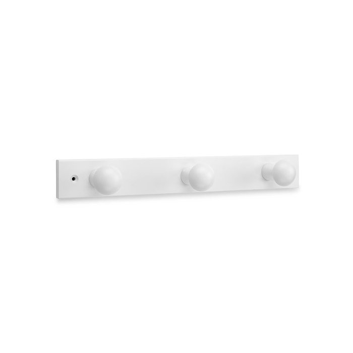 Inofix Colgador de madera de pino con 3 pomos blanco 360 x 50 x 15 mm Inofix Colgador de madera de pino con 3 pomos blanco 360 x 50 x 15 mm