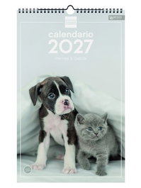 Finocam Calendario de Pared 2027 Perros y Gatos