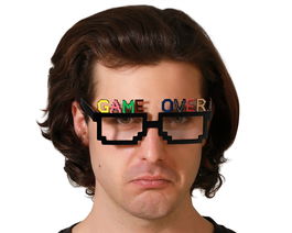 Gafas Carnaval Game Over Hombre Adulto Pixeladas Estilo Gamer