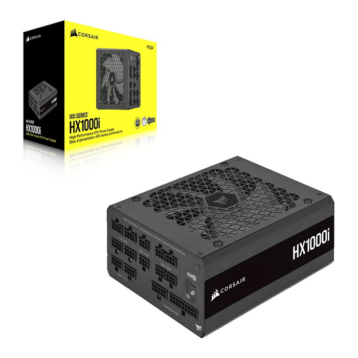 Corsair HX1000i CP-9020259-EU - Fuente de alimentación PC 1000W 80 Plus Platinum, ATX 3.0, 2023, Negro