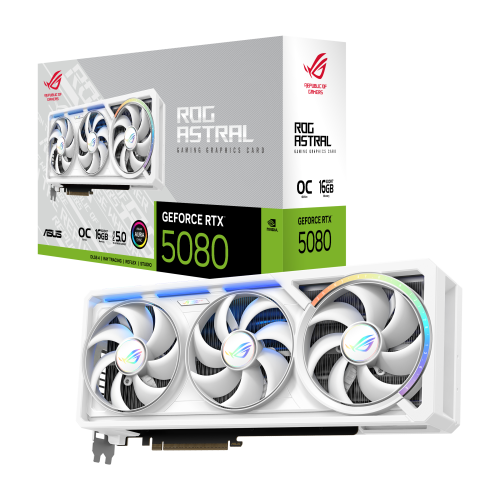 ASUS ROG Astral RTX 5080 16GB GDDR7 Blanco ASUS ROG Astral RTX 5080 16GB GDDR7 Blanco