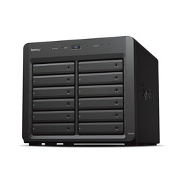 Synology DX1222 Unidad de Expansión NAS (12 Bahías) para Discos Duros SSD SATA 2.5/3.5 Hot-swap Negro