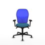 PIQUERAS Y CRESPO Silla de oficina Jorquera Verde petróleo y Azul