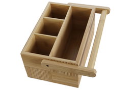DKD Home Decor Cubertero de Bambú ASA Natural 27x16,5x11,5 cm