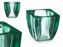 Giftdecor Portavela Cuadrado de Vidrio Reciclado Verde 10.5x10.5x10.5 cm (Set de 6)