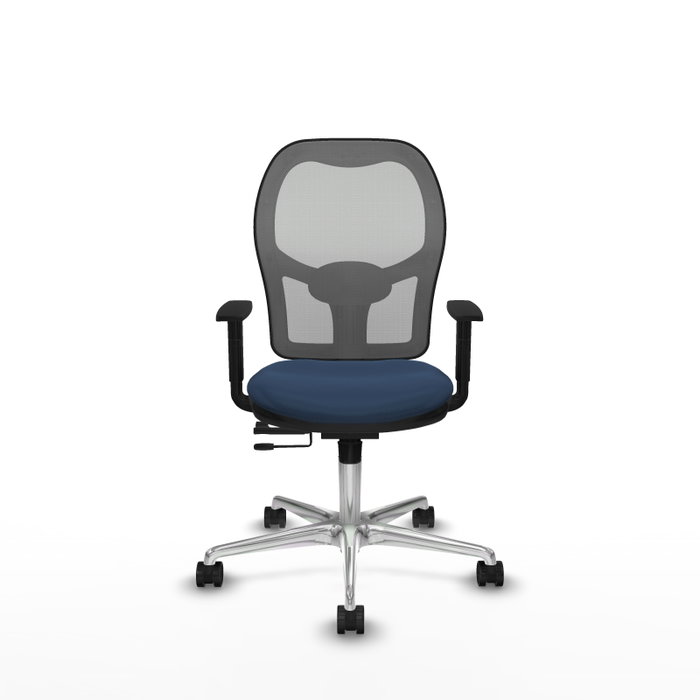 PIQUERAS Y CRESPO Silla de oficina Jorquera con mecanismo Sincro/Traslack, Azul marino y Gris PIQUERAS Y CRESPO Silla de oficina Jorquera con mecanismo Sincro/Traslack, Azul marino y Gris