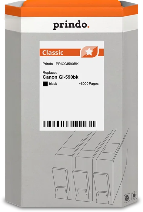Prindo Cartucho de tinta negro PRICGI590BK Classic Prindo Cartucho de tinta negro PRICGI590BK Classic