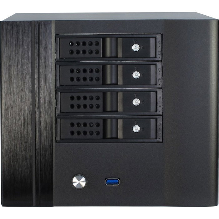 Inter-Tech SC-4004 Caja PC Small Form Factor (SFF) Mini-ITX Negro para 5 HDD Hot-swap