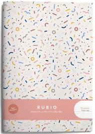 RUBIO PAPELERIA Libreta A4 de 44 hojas con pauta Montessori 5mm y margen