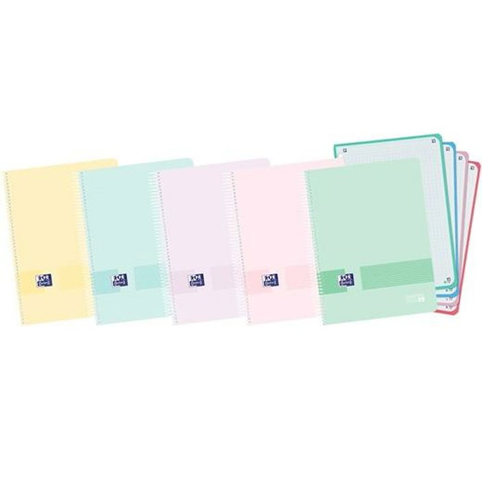 Oxford Cuaderno Live&Go Europeanbook 4 A5+ 5x5 mm Surtido Pastel