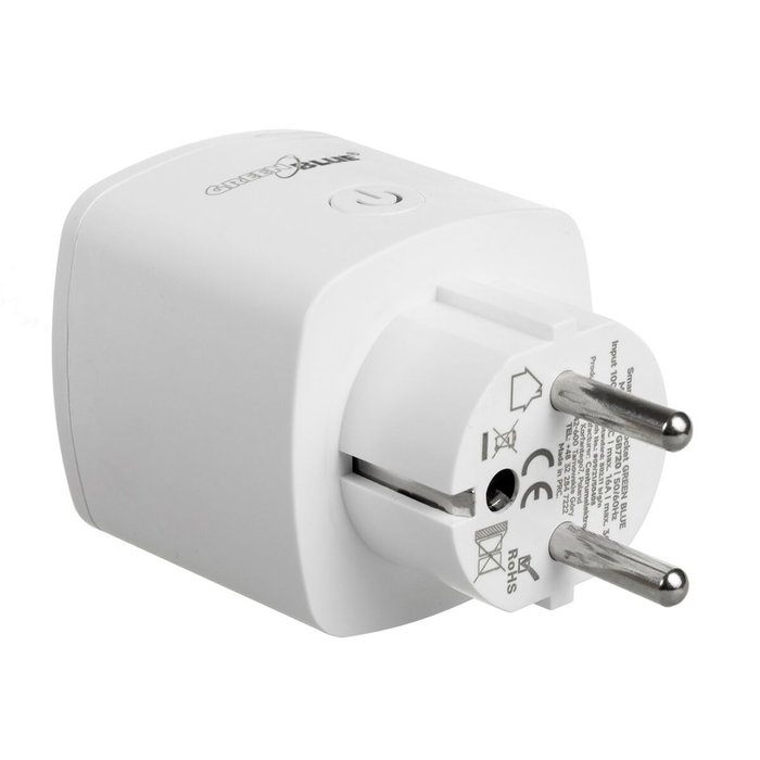 Enchufe con control remoto wifi greenblue, android/ios/alexa/google home, consumo de energÍa, temporizador, mÁx. energÍa, tempor
