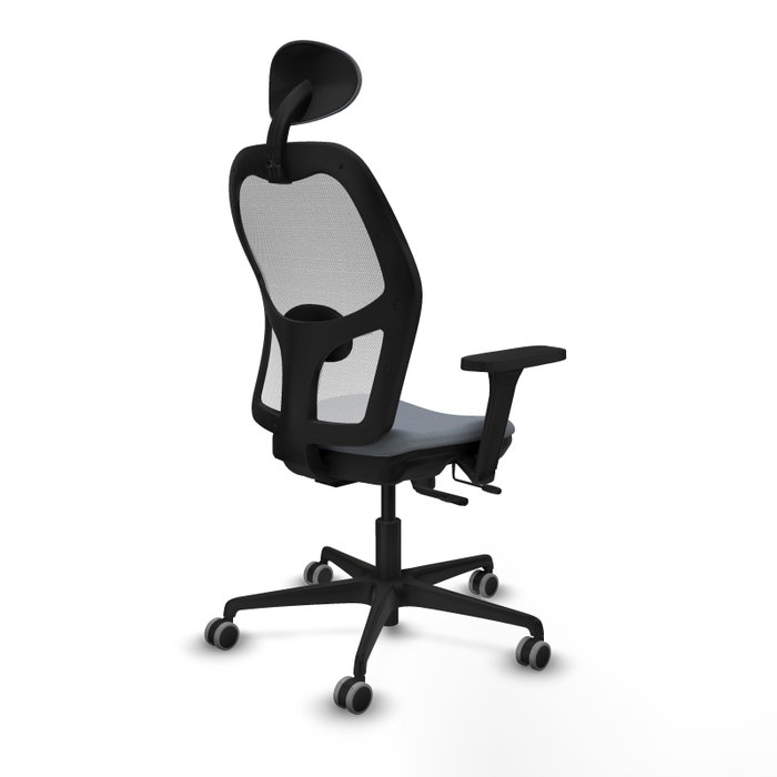 PIQUERAS Y CRESPO Silla de oficina Jorquera Gris/Blanco con mecanismo Sincro/Traslack