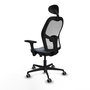 PIQUERAS Y CRESPO Silla de oficina Jorquera Gris/Blanco con mecanismo Sincro/Traslack