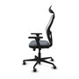 PIQUERAS Y CRESPO Silla de oficina Jorquera Gris/Blanco con mecanismo Sincro/Traslack