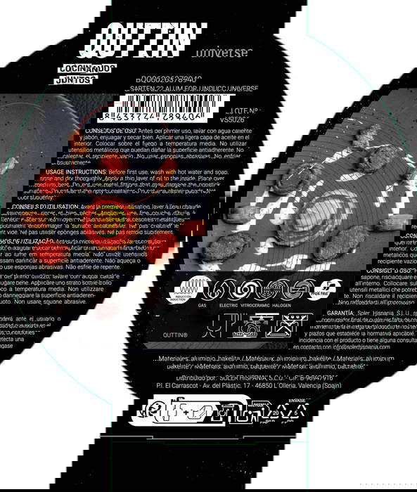 Inde Sarten Universe 22 cm Antiadherente Aluminio Forjado Inducción (6 Unidades)