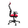 PIQUERAS Y CRESPO Silla de oficina Jorquera con mecanismo Sincro/Traslack, Rojo y Blanco