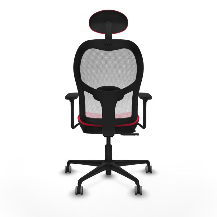 PIQUERAS Y CRESPO Silla de oficina Jorquera con mecanismo Sincro/Traslack, Rojo y Blanco