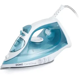 Domo DO7060S Plancha de Vapor CeraGliss, 2400 W, 40 g/min, 320 ml - Azul/Blanco