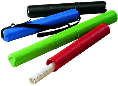 Faibo Tubo Portaplanos de Plástico Extensible 40 a 75 cm Rojo Faibo Tubo Portaplanos de Plástico Extensible 40 a 75 cm Rojo