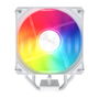 FSP NP5-WA Refrigerador de CPU 120mm Ventilador PWM Blanco, RGB Multi, Compatible Intel LGA1851/1700/1200 y AMD AM4/AM5, 4 Tubos de Calor