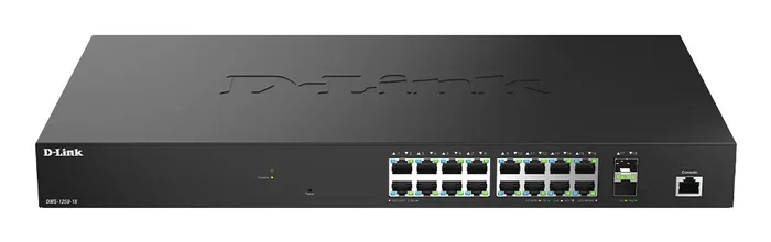 D-Link DMS-1250-18/E Switch de Red Gestionado L2, 16 Puertos 2.5G Ethernet (100/1000/2500) + 2 SFP+, Negro, Montaje en Rack