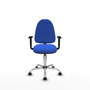PIQUERAS Y CRESPO Silla de oficina Aýna Azul con Base Cromada