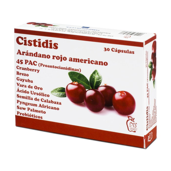 DIS Cistidis 30 cápsulas Complemento alimenticio para infecciones urinarias DIS Cistidis 30 cápsulas Complemento alimenticio para infecciones urinarias