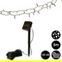 Ibergarden Guirnalda Solar 100 LEDs Blancas, 5 Metros de Largo, Panel Solar y Bateria Recargable Incluidos, Color Negro, Dimensiones 13 x 10 x 7 cm (Set de 12)