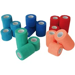 Henry Schein Vetflex Cohesiva vendaje 10 cm x 4.5 m color rojo, 18 unidades