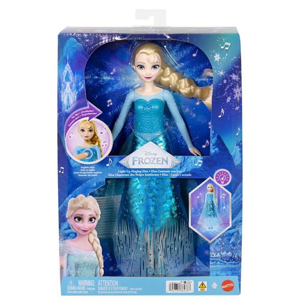 MATTEL Muñeca Elsa Disney Frozen que Canta con Luz