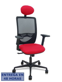 Piqueras Y Crespo Silla Zulema con Mecanismo Sincro, Brazos 2D y Asiento Rojo