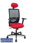 Piqueras Y Crespo Silla Zulema con Mecanismo Sincro, Brazos 2D y Asiento Rojo
