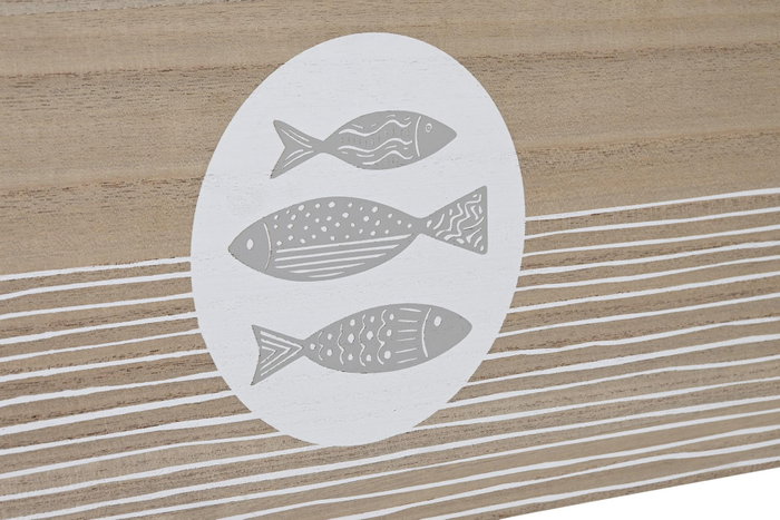 DKD Home Decor Caja MDF Peces Natural DKD Home Decor Caja MDF Peces Natural