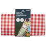 Cook Concept Mantel de Picnic Vichy Rojo y Blanco Impermeable 150x130 cm