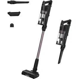 Hoover Aspiradora vertical inalámbrica HF1P10H, 40 AW, Pantalla LED, Negro / Morado pastel