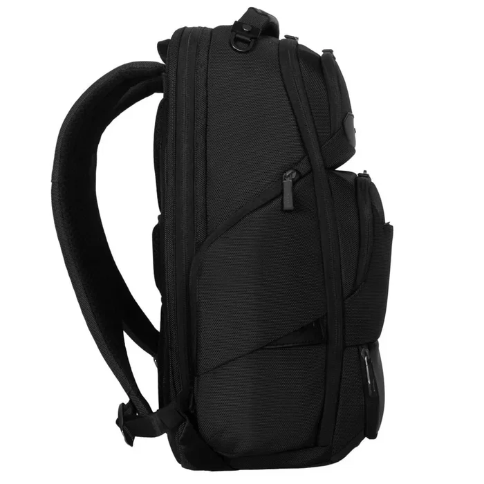 Targus HeritageLuxe Mochila de viaje para Hombre con Compartimento para Portátil 16", Negro, Poliéster