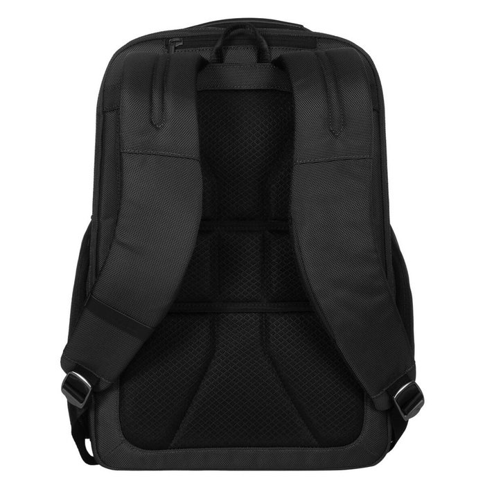 Targus HeritageLuxe Mochila de viaje para Hombre con Compartimento para Portátil 16", Negro, Poliéster