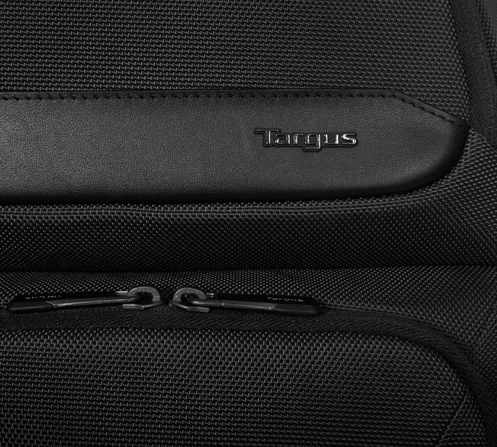 Targus HeritageLuxe Mochila de viaje para Hombre con Compartimento para Portátil 16", Negro, Poliéster