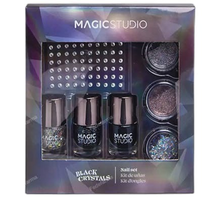 Magic Studio Black Crystals Nail Lote 7 pz Magic Studio Black Crystals Nail Lote 7 pz