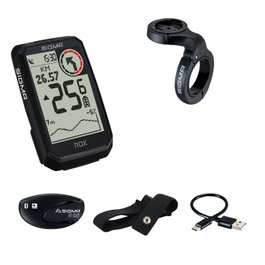Sigma ROX 4.0 Kit Ciclocomputador GPS con Monitor de Frecuencia Cardíaca, Pantalla 2,4", 41h Batería, ANT+/BLE