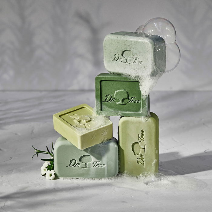 Dr. Tree Champú y Gel Sólidos Natural Hidrata y Renueva Piel Sensible Estuche 2pz