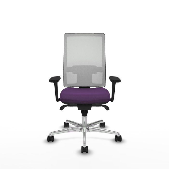 PIQUERAS Y CRESPO Silla de oficina Horna con Mecanismo Sincro, Morada y Blanca