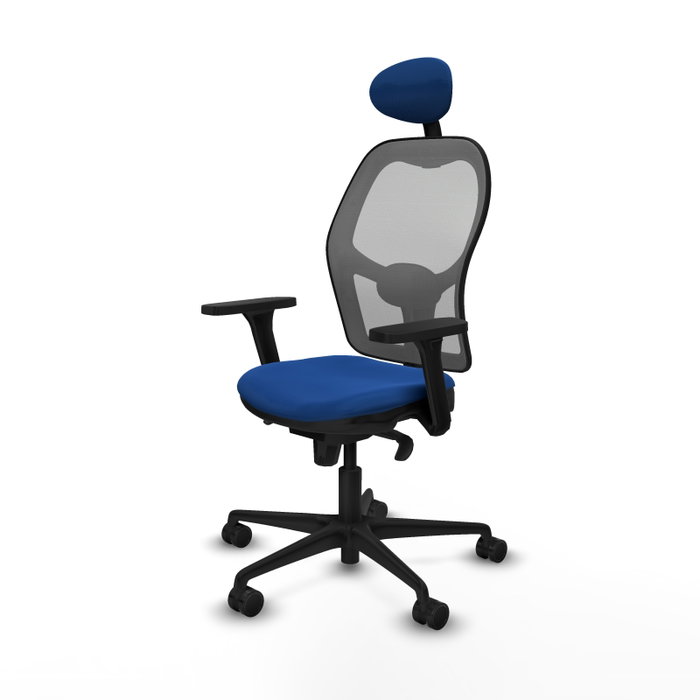 PIQUERAS Y CRESPO Silla de oficina Jorquera con mecanismo Sincro, Azul y Gris