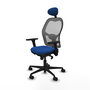 PIQUERAS Y CRESPO Silla de oficina Jorquera con mecanismo Sincro, Azul y Gris