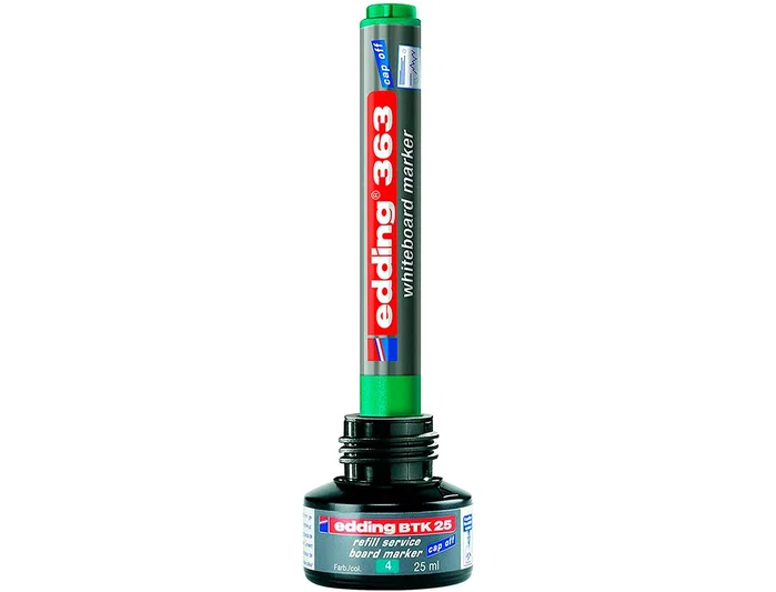 Edding Tinta para rotulador de pizarra blanca BTK-25 verde 25 ml Edding Tinta para rotulador de pizarra blanca BTK-25 verde 25 ml